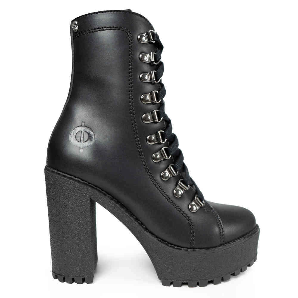 Altercore - Angelina Vegan Bottes de plateforme - Noir